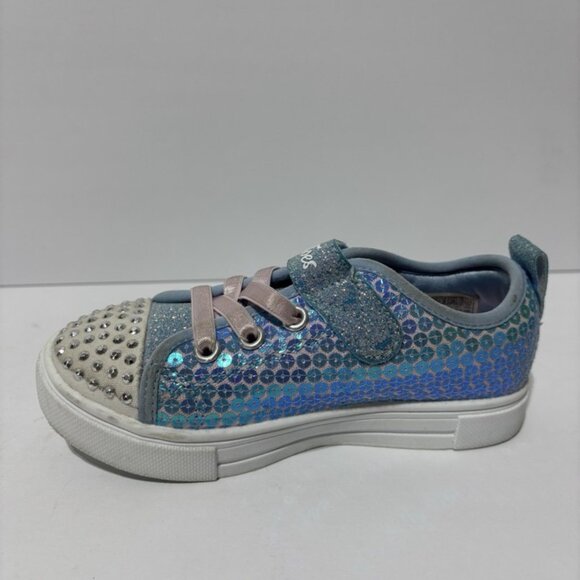 Skechers Twinkle Toes Toddlers’ Twinkle Sparks Blue Sneakers, Girls’ Size 10 M - Picture 2 of 6